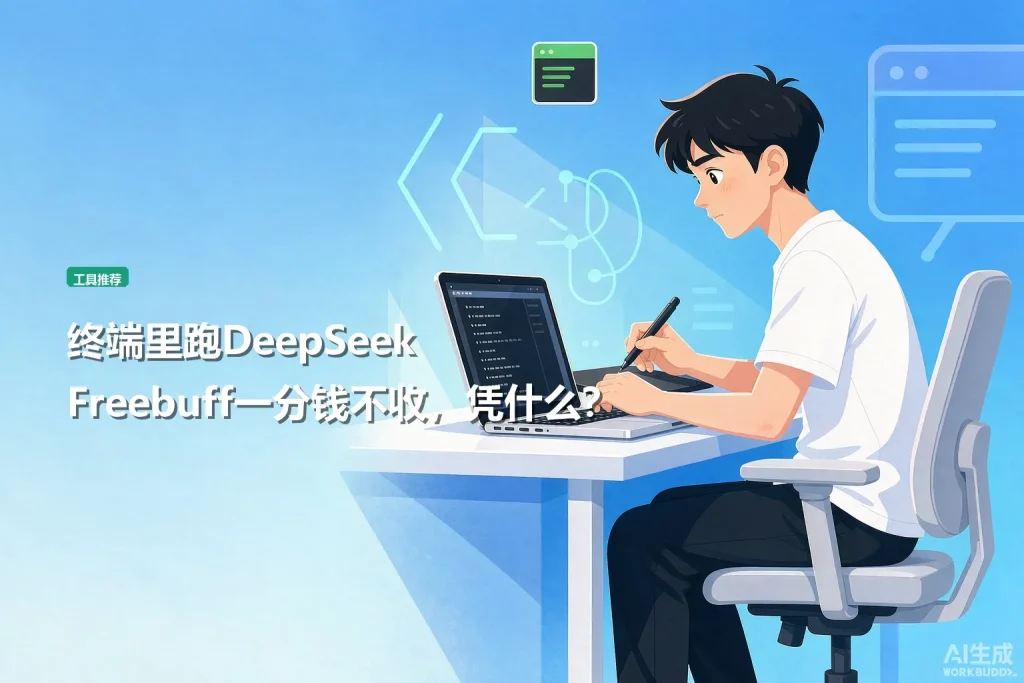 终端里跑DeepSeek V4 Pro，Freebuff一分...专注工具资源与实战教程胖猫小栈
