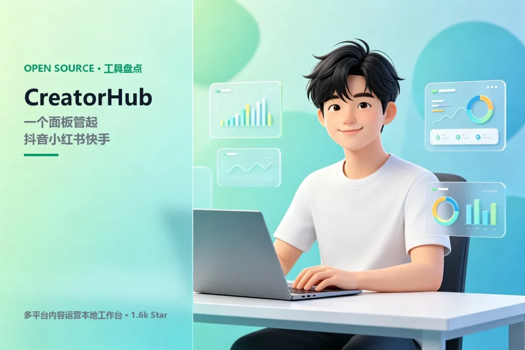 1.6k Star的CreatorHub，把4个平台内容运营...专注工具资源与实战教程胖猫小栈