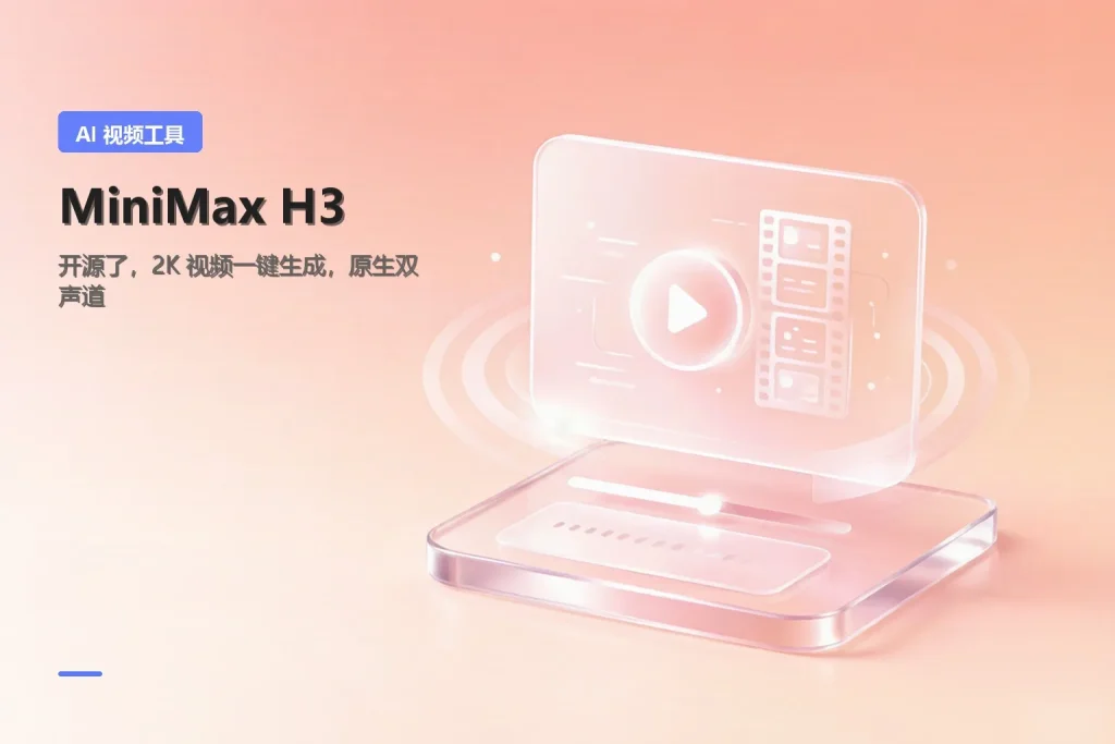 MiniMax H3 开源了，2K 视频一键生成还能带原声专注工具资源与实战教程胖猫小栈