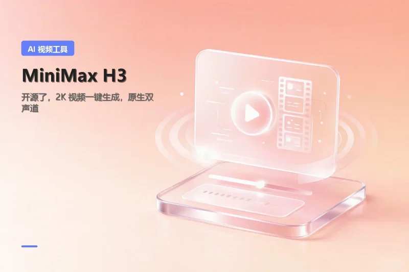 MiniMax H3 开源了,2K 视频一键生成还能带原声专注工具资源与实战教程胖猫小栈