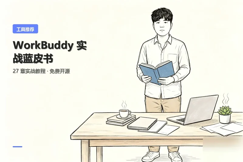WorkBuddy 实战蓝皮书开源，27 章教程免费看专注工具资源与实战教程胖猫小栈