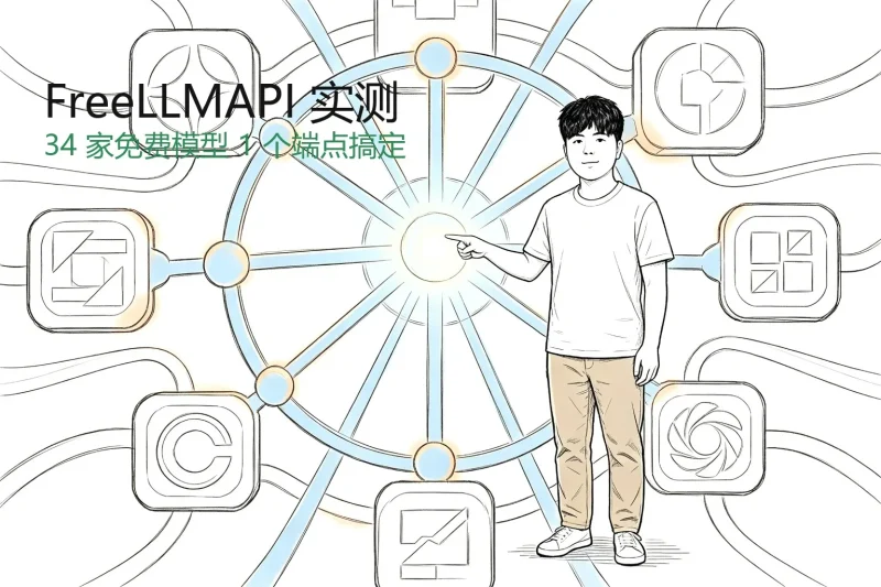 FreeLLMAPI 实测:34 家免费模型 1 个端点搞定专注工具资源与实战教程胖猫小栈