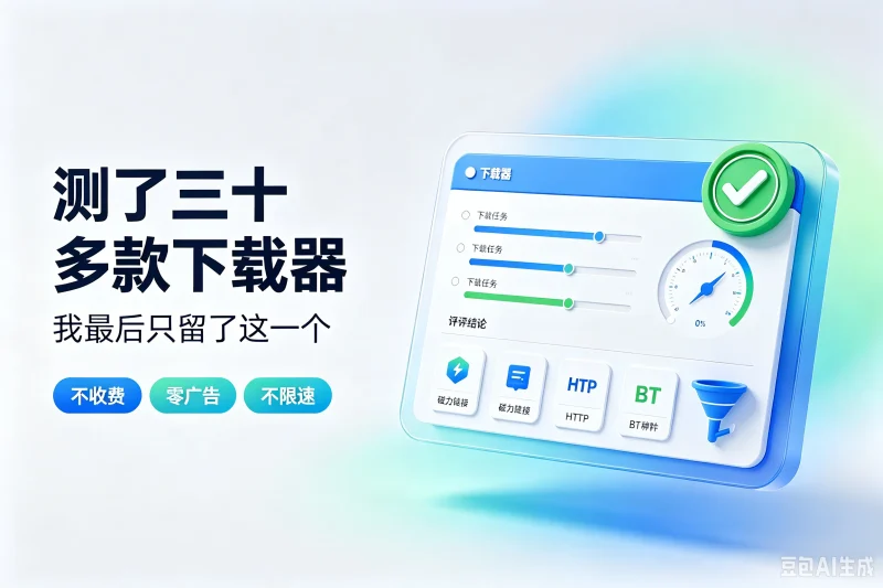 测了三十多款下载器，我最后只留了这一个：不收费、零广告、不限速专注工具资源与实战教程胖猫小栈