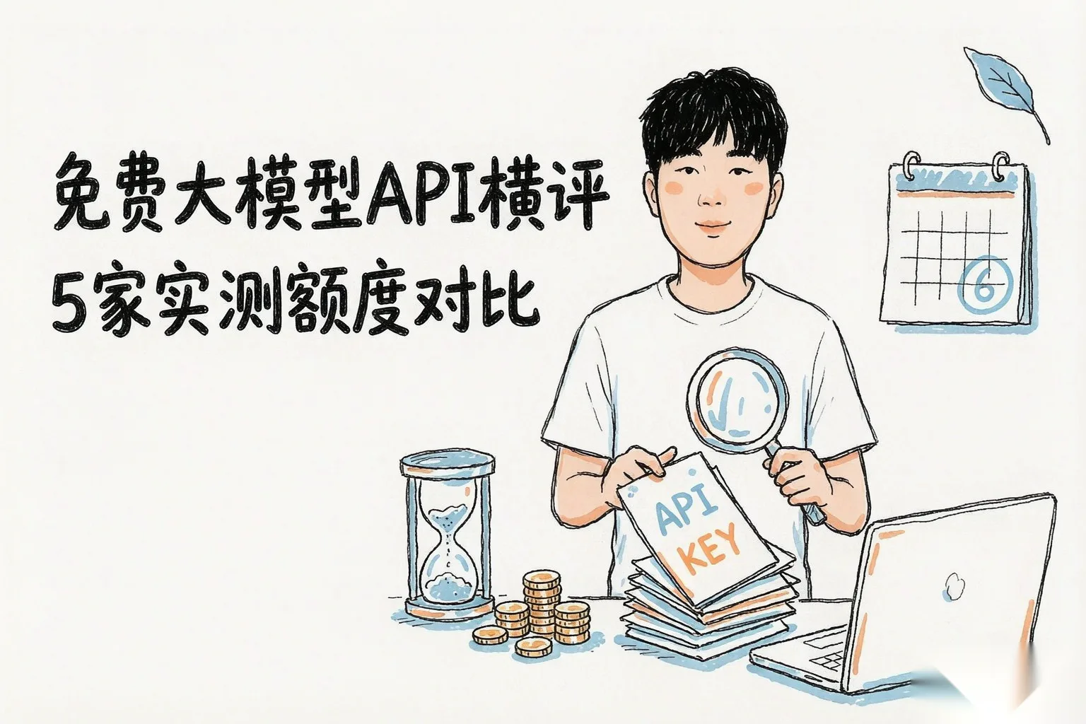 2026年9月免费大模型API横评：5家实测额度对比