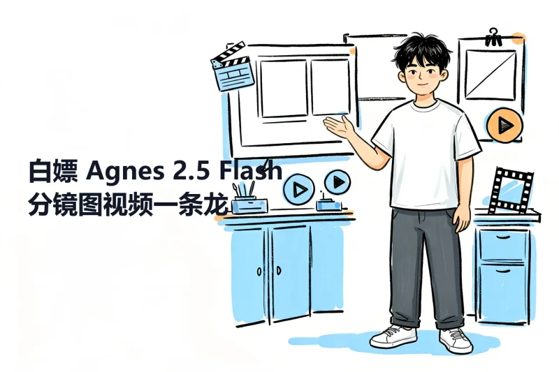 白嫖 Agnes 2.5 Flash，分镜图视频一条龙专注工具资源与实战教程胖猫小栈